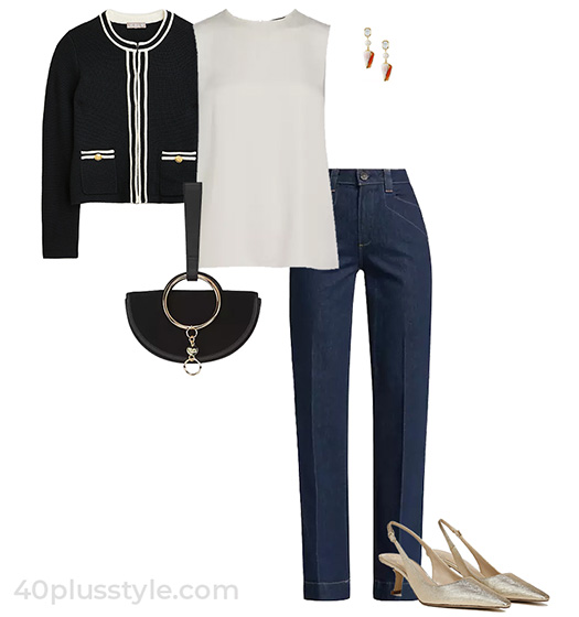 High waisted pants outfit | 40plusstyle.com