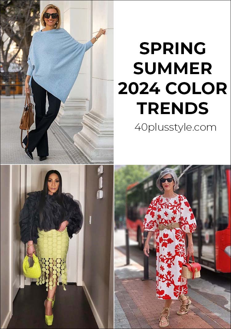 How to incorporate the new 2024 color trends into your own style | 40plusstyle.com