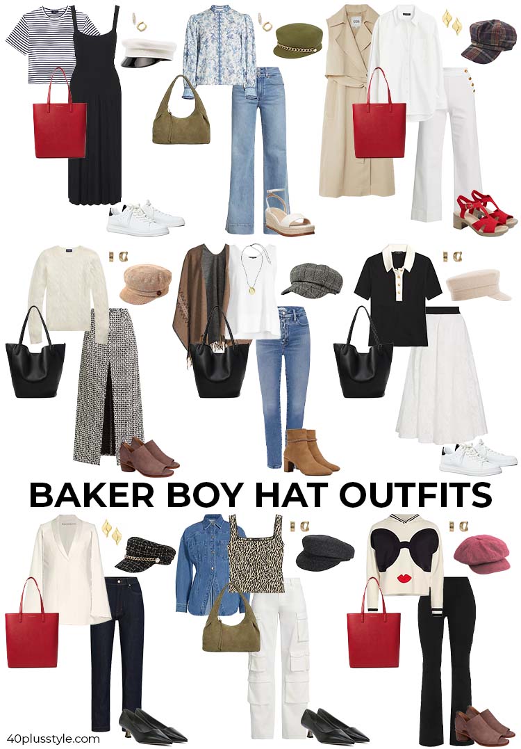 Baker boy hat outfits | 40plusstyle.com