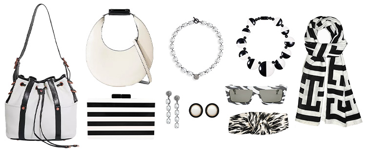 Black and white accessories | 40plusstyle.com