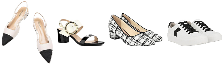 Black and white shoes | 40plusstyle.com