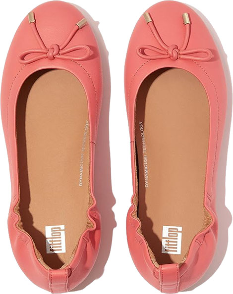 Best shoes with arch support: FitFlop Allegro Bow Ballet Flat | 40plusstyle.com
