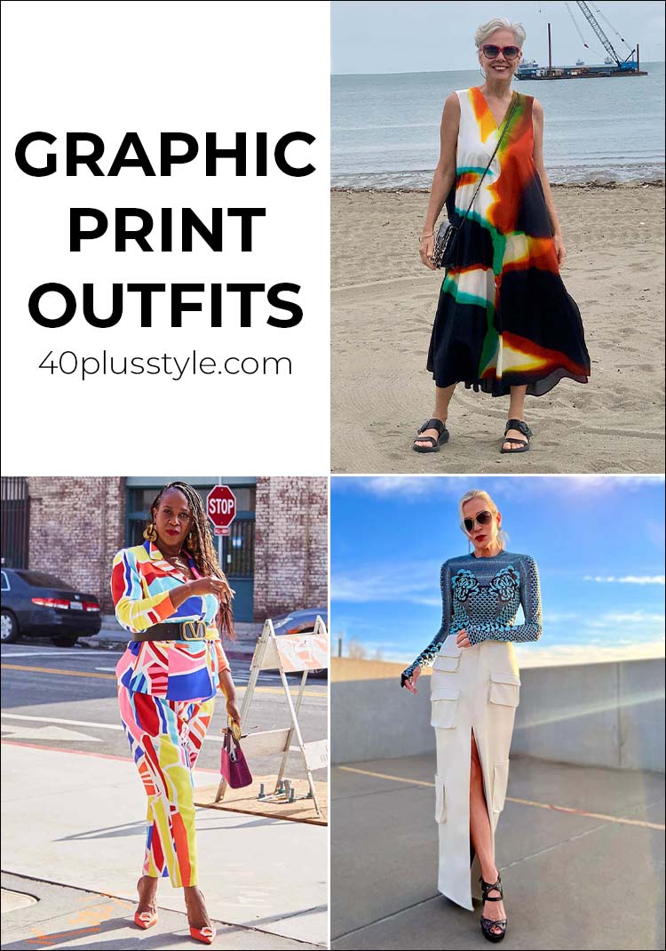 Stylish graphic print outfits to create a hip, modern look | 40plusstyle.com