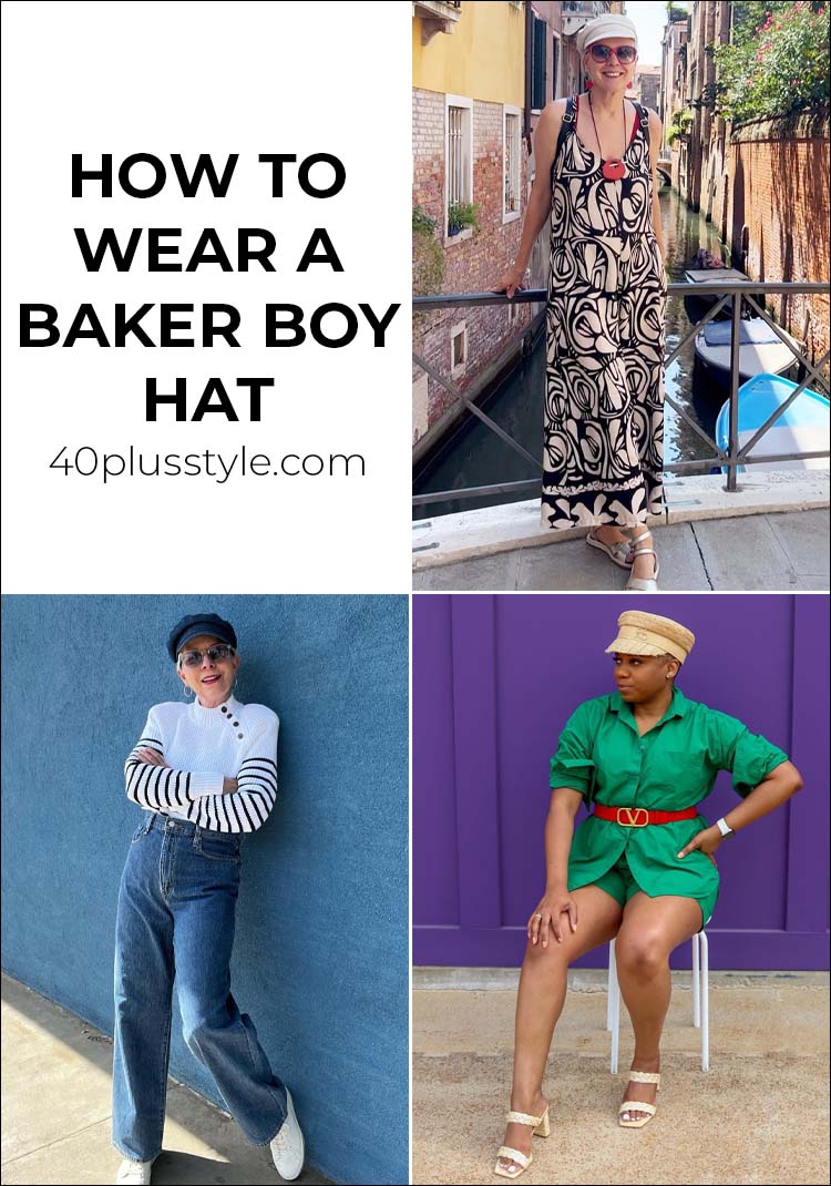 How to wear this season's trendiest hat: the baker boy hat | 40plusstyle.com