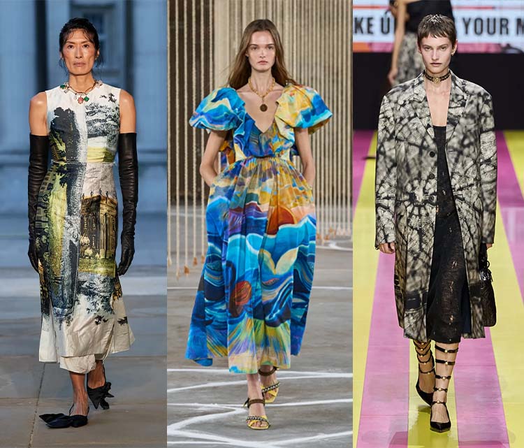 Graphic prints on the catwalks | 40plusstyle.com