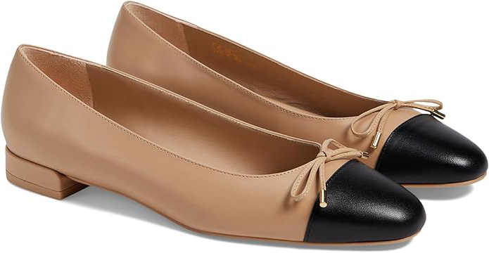 Stuart Weitzman Sleek Bow Flats | 40plusstyle.com