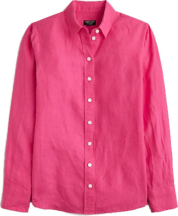 Travel clothes for women - J.Crew Wren Linen Shirt | 40plusstyle.com