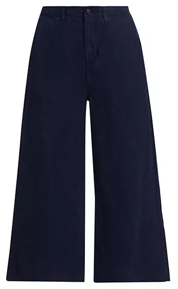 L'AGENCE Henderson Linen Crop Pants | 40plusstyle.com
