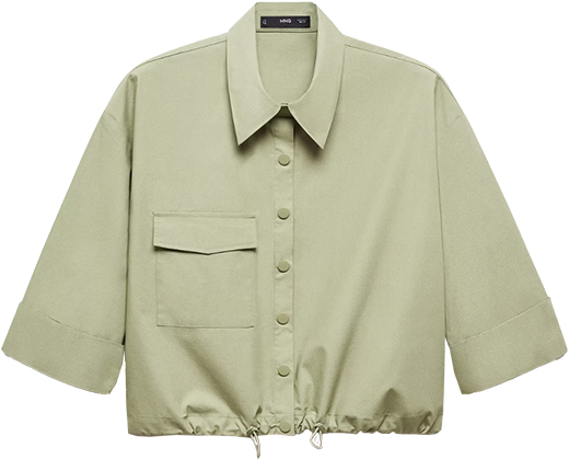 MANGO Adjustable Hem Cotton Shirt | 40plusstyle.com
