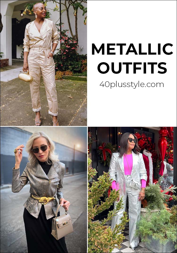 All that glitters: beautiful gold and silver outfits | 40plusstyle.com