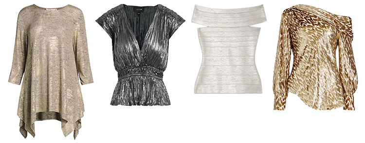 Gold and silver tops | 40plusstyle.com