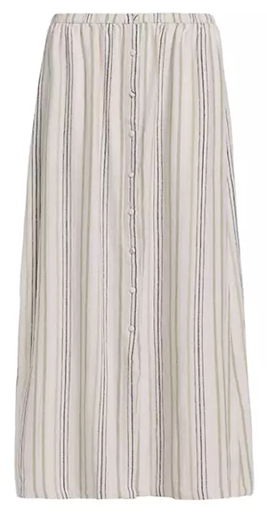 Splendid Demi Striped Linen-Blend Maxi Skirt | 40plusstyle.com