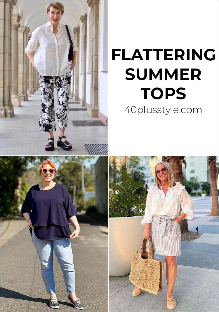 How to choose flattering summer tops | 40plusstyle.com