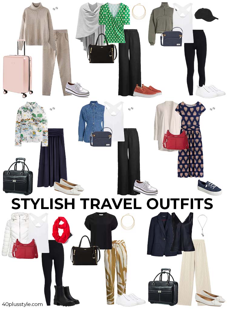 Stylish travel outfits | 40plusstyle.com