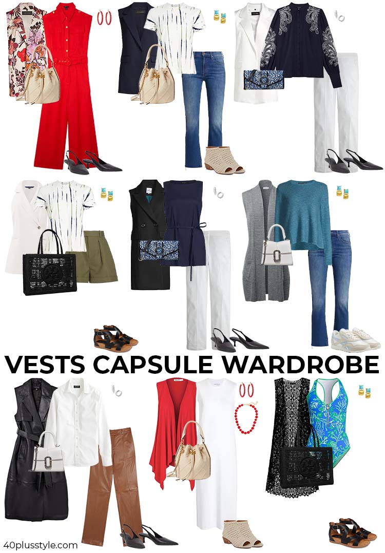 Vests capsule wardrobe | 40plusstyle.com
