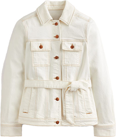 Summer jackets for women - Boden Belted Denim Jacket | 40plusstyle.com