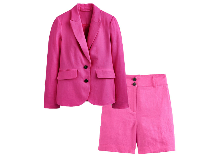 Boden linen blazer and shorts | 40plusstyle.com