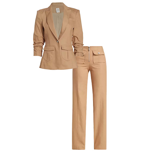 Summer suits for women: Cinq à Sept denim blazer and pants | 40plusstyle.com