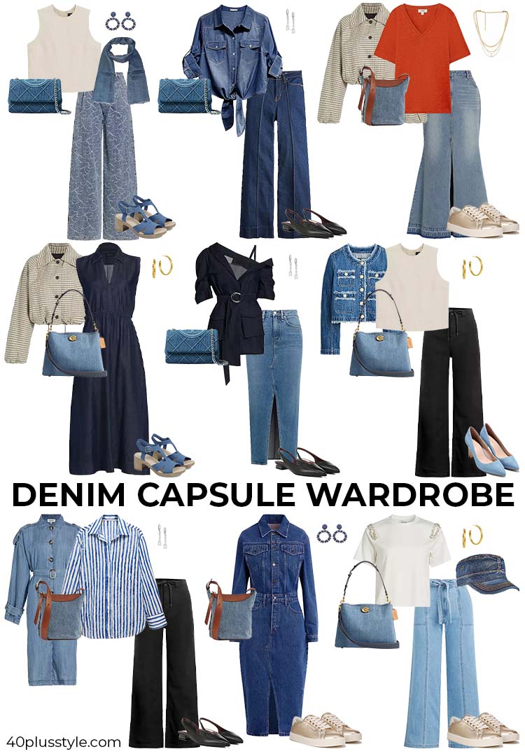 Denim capsule wardrobe | 40plusstyle.com