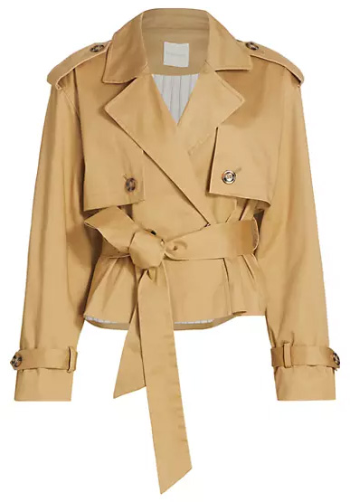 Favorite Daughter The Cropped Charles Trench Coat | 40plusstyle.com
