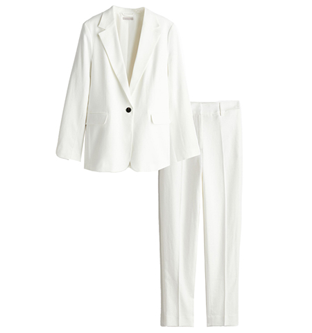 H&M linen blazer and pants | 40plusstyle.com