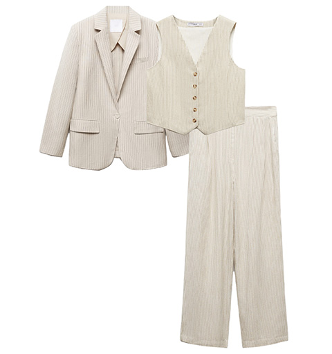 Summer suits for women: MANGO linen set | 40plusstyle.com