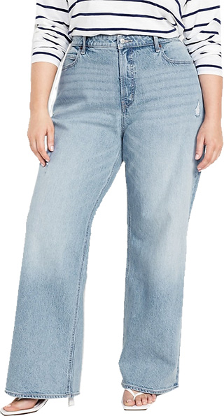 Old Navy Curvy Extra High-Waisted Wide-Leg Jeans | 40plusstyle.com