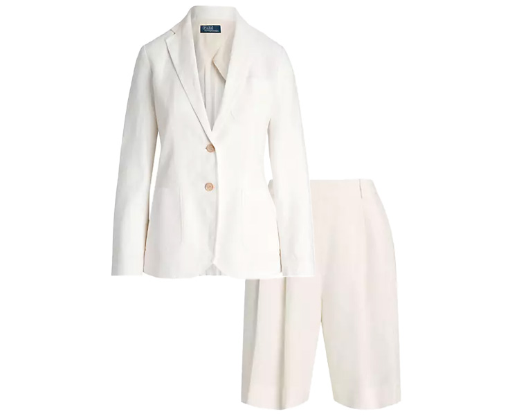 Polo Ralph Lauren blazer and tailored shorts | 40plusstyle.com
