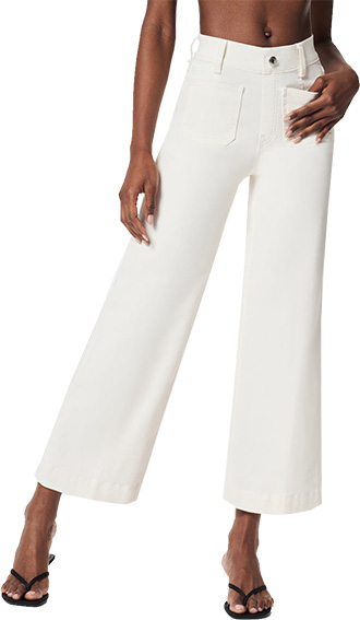 Tummy control jeans - SPANX Cropped Wide-Leg Jeans | 40plusstyle.com