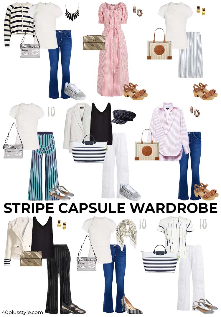 Stripe capsule wardrobe | 40plusstyle.com