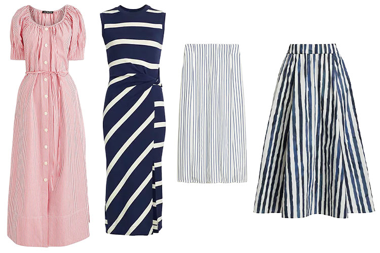 Striped dresses and skirts | 40plusstyle.com