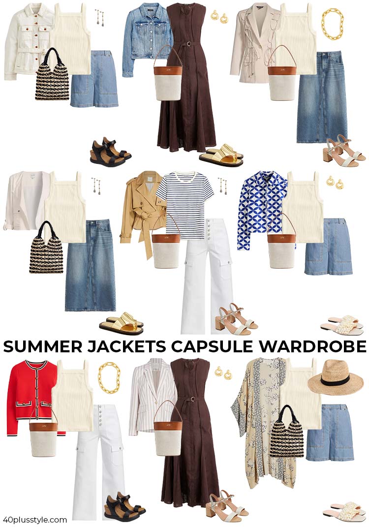 Summer jackets capsule wardrobe | 40plusstyle.com