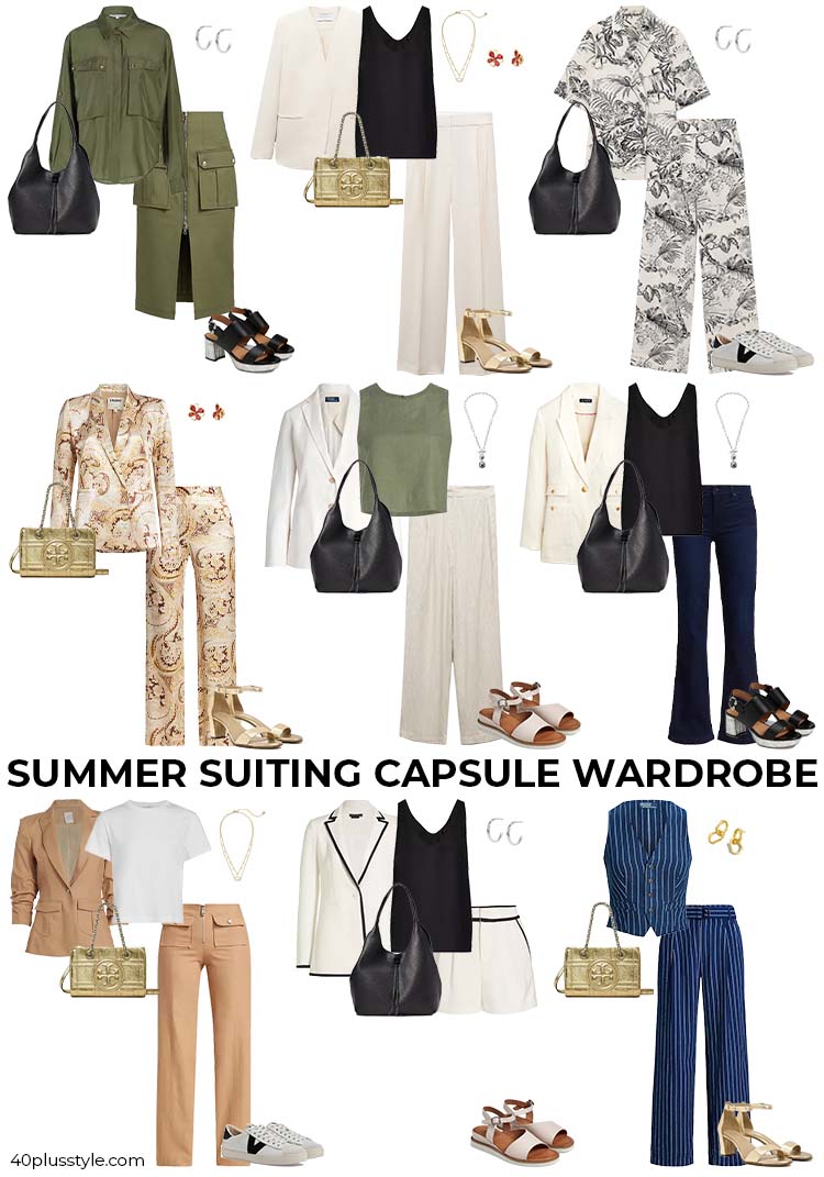 Summer suiting capsule wardrobe | 40plusstyle.com