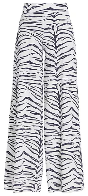 Chiara Boni La Petite Robe Skyla Zebra Print Pants | 40plusstyle.com