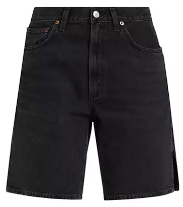 Agolde VidaHigh-Rise Split Jean Shorts | 40plusstyle.com
