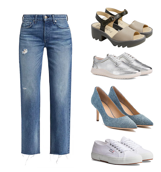 Shoes for boyfriend style pants | 40plusstyle.com