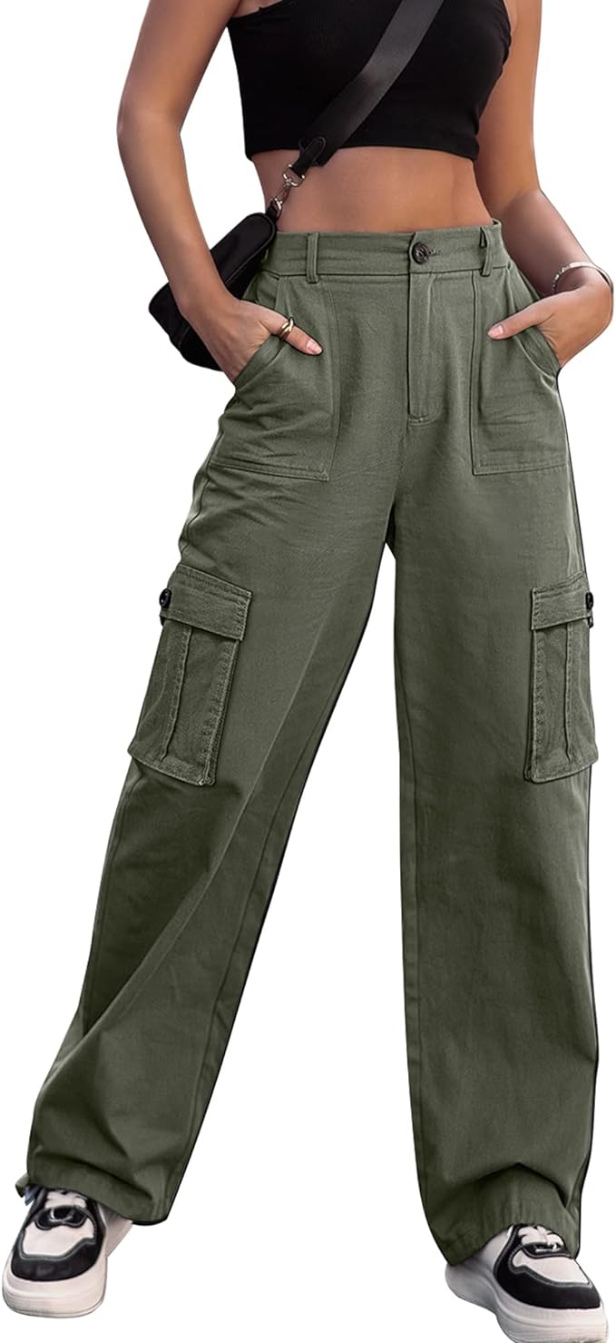 Amazon prime day sale - ZMPSIISA High Waisted Cargo Pants | 40plusstyle.com