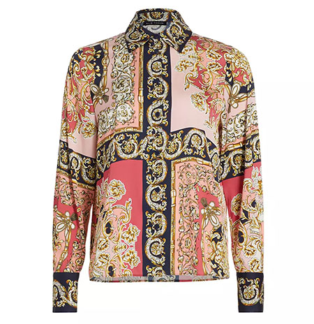 Elie Tahari Haven Printed Silk-Blend Shirt | 40plusstyle.com