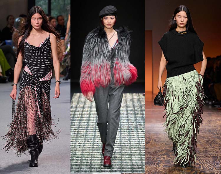 Fall winter fashion trends - Feathers and fringe | 40plusstyle.com