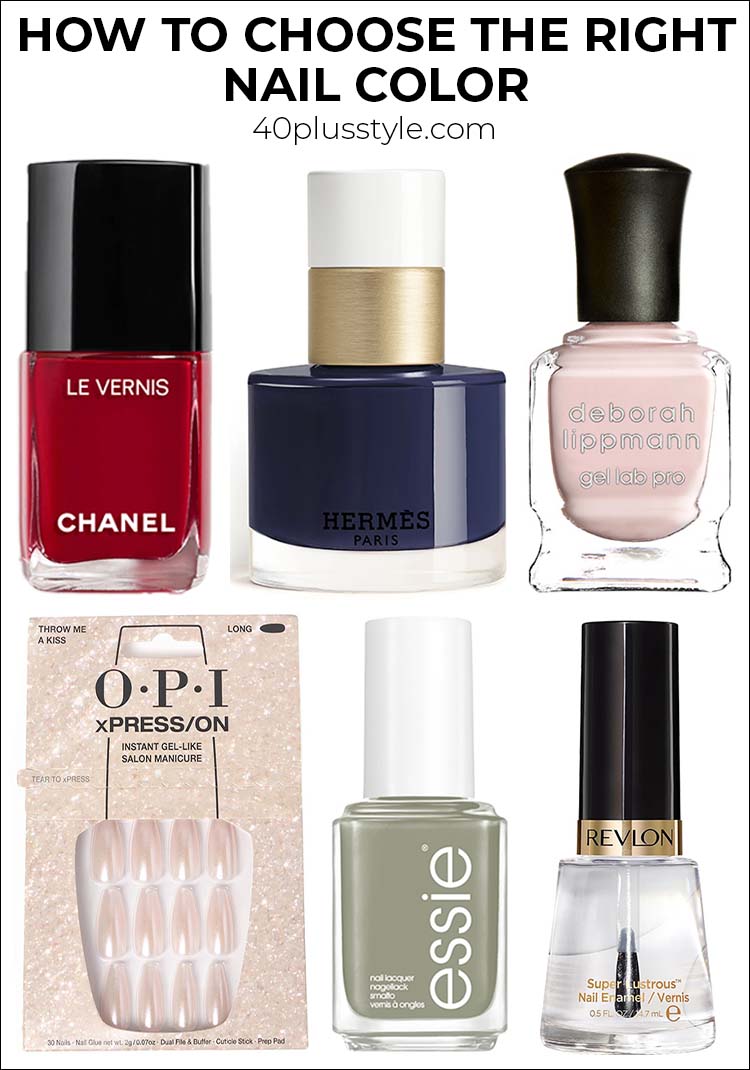 How to choose the right nail color and avoid "Old Lady" hands | 40plusstyle.com
