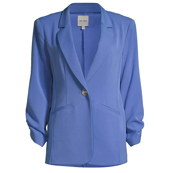 NIC+ZOE Scrunched Single-Breasted Jacket | 40plusstyle.com