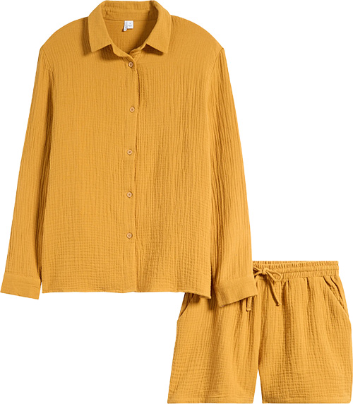 Nordstrom Double Gauze Shirt & Shorts Cover-Up Set | 40plusstyle.com