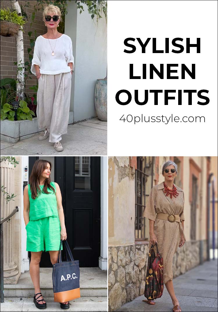 Linen clothing: the most stylish linen outfits to stay cool and chic | 40plusstyle.com