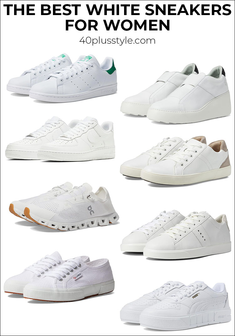 The best white sneakers for women to give you timeless style and versatility | 40plusstyle.com