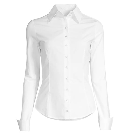 Anne Fontaine Armantine Stretch-Cotton Shirt | 40plusstyle.com