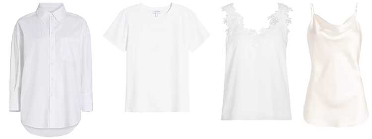 White tops for white party outfits | 40plusstyle.com