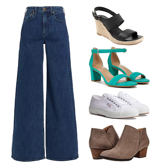 Shoes that go with wide leg pants | 40plusstyle.com