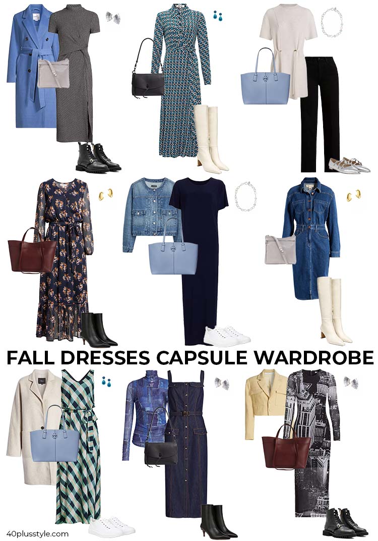 Fall dresses capsule wardrobe | 40plusstyle.com