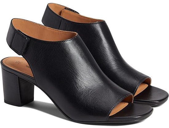 Johnston & Murphy Evelyn Open Toe Booties | 40plusstyle.com