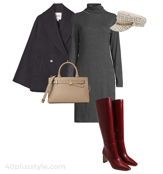 Peacoat and turteneck | 40plusstyle.com